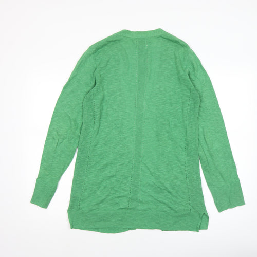 White Stuff Women’s Green Cotton Linen Cardigan UK 8 Lightweight