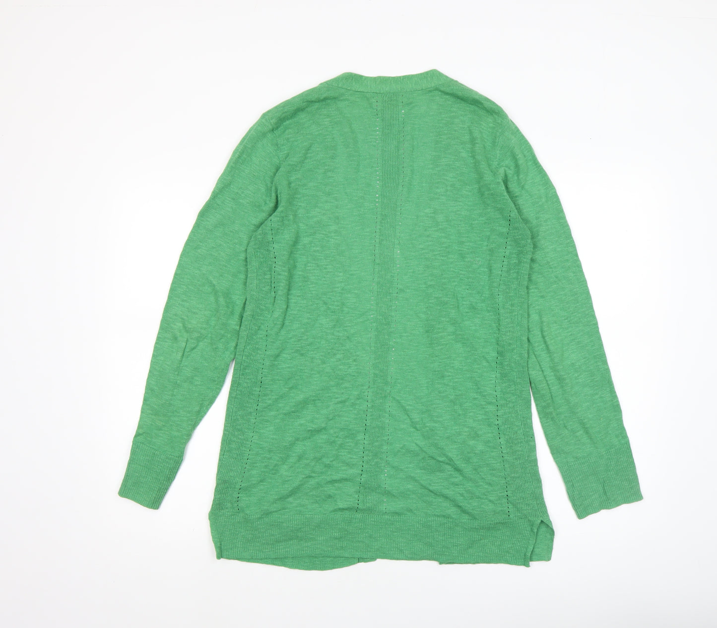 White Stuff Women’s Green Cotton Linen Cardigan UK 8 Lightweight