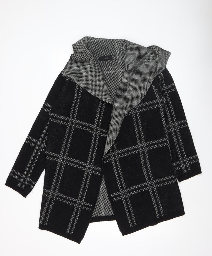 Next Women’s Black Check Knit Open Cardigan Medium