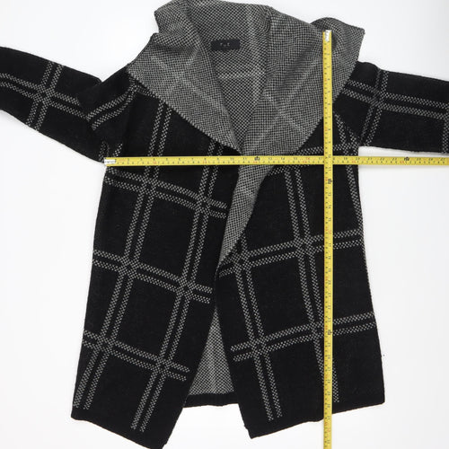 Next Women’s Black Check Knit Open Cardigan Medium