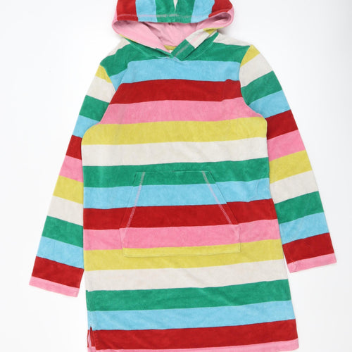 Boden Girls Multicoloured Hooded Terry Robe 13-14 Years Cotton Blend
