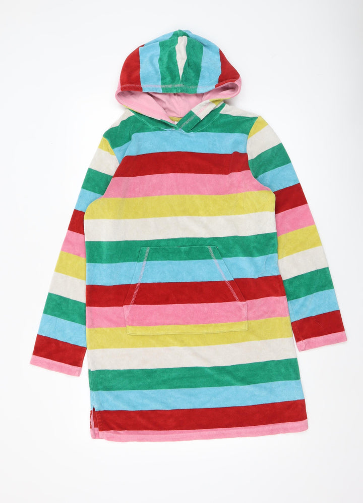 Boden Girls Multicoloured Hooded Terry Robe 13-14 Years Cotton Blend