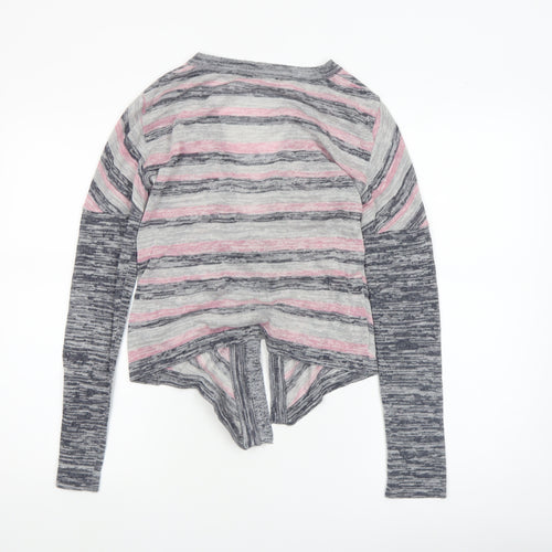 Big Star Women’s Multicoloured Striped Cardigan M Knit Belted V-Neck