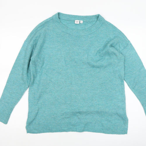 GAP Women’s Green Wool Blend Crew Neck Pullover Jumper Size M