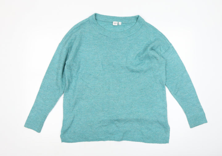 GAP Women’s Green Wool Blend Crew Neck Pullover Jumper Size M