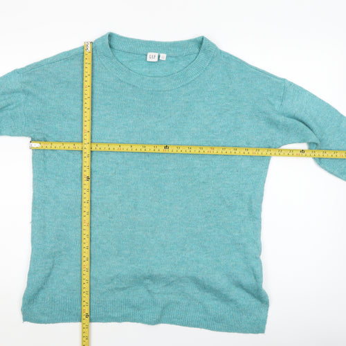 GAP Women’s Green Wool Blend Crew Neck Pullover Jumper Size M