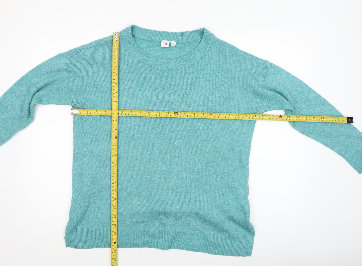 GAP Women’s Green Wool Blend Crew Neck Pullover Jumper Size M