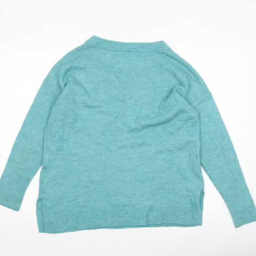 GAP Women’s Green Wool Blend Crew Neck Pullover Jumper Size M