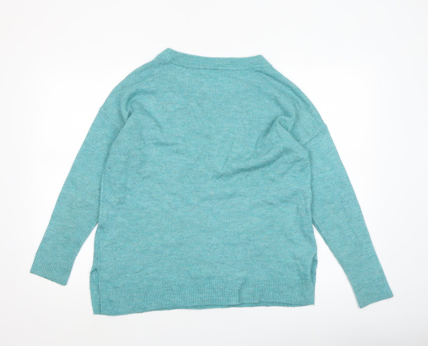 GAP Women’s Green Wool Blend Crew Neck Pullover Jumper Size M
