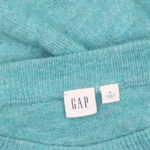 GAP Women’s Green Wool Blend Crew Neck Pullover Jumper Size M