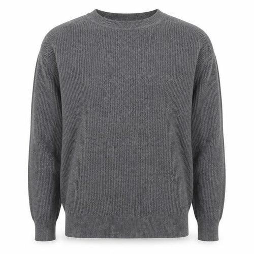 Ben Sherman Men's Grey Cotton Crew Neck Jumper M Waffle Knit