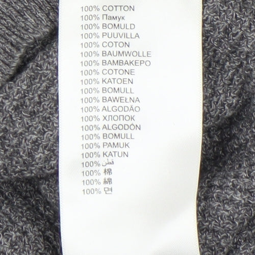 Ben Sherman Men's Grey Cotton Crew Neck Jumper M Waffle Knit