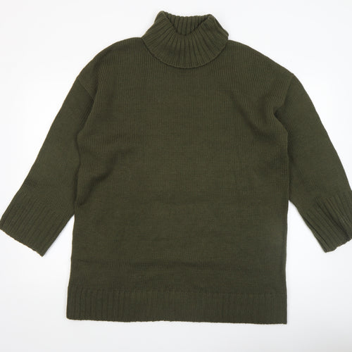 ASOS Women’s Green Roll Neck Acrylic Knit Jumper Size M