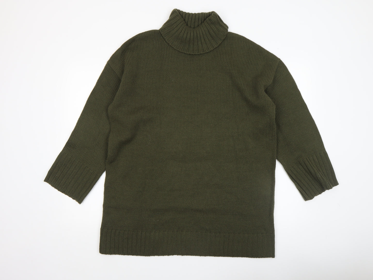 ASOS Women’s Green Roll Neck Acrylic Knit Jumper Size M