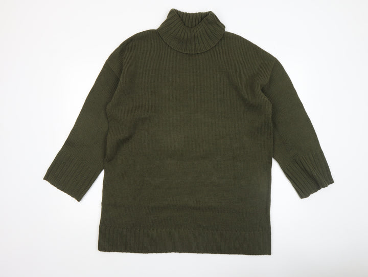 ASOS Women’s Green Roll Neck Acrylic Knit Jumper Size M