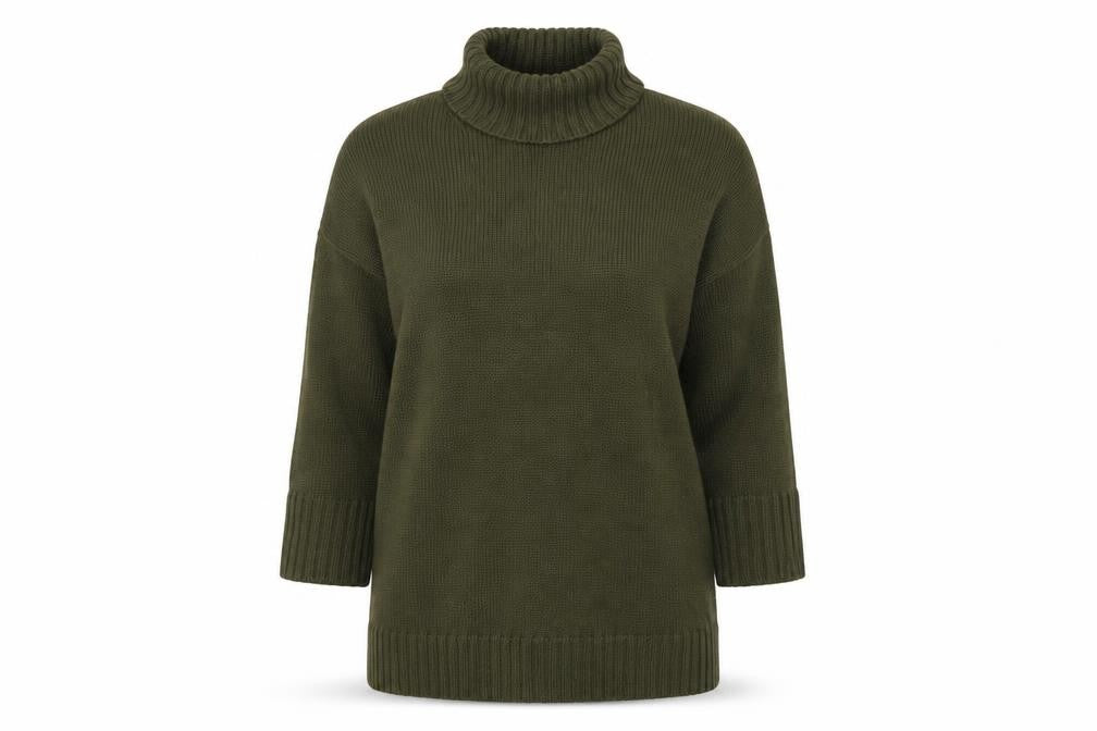 ASOS Women’s Green Roll Neck Acrylic Knit Jumper Size M