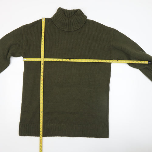 ASOS Women’s Green Roll Neck Acrylic Knit Jumper Size M