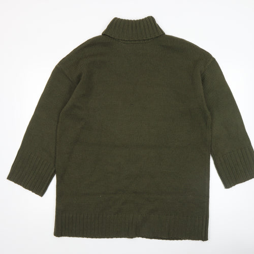 ASOS Women’s Green Roll Neck Acrylic Knit Jumper Size M