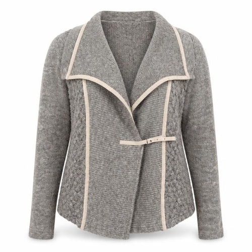 Frank Walder Women’s Grey Mohair Blend Open Cardigan Size 14