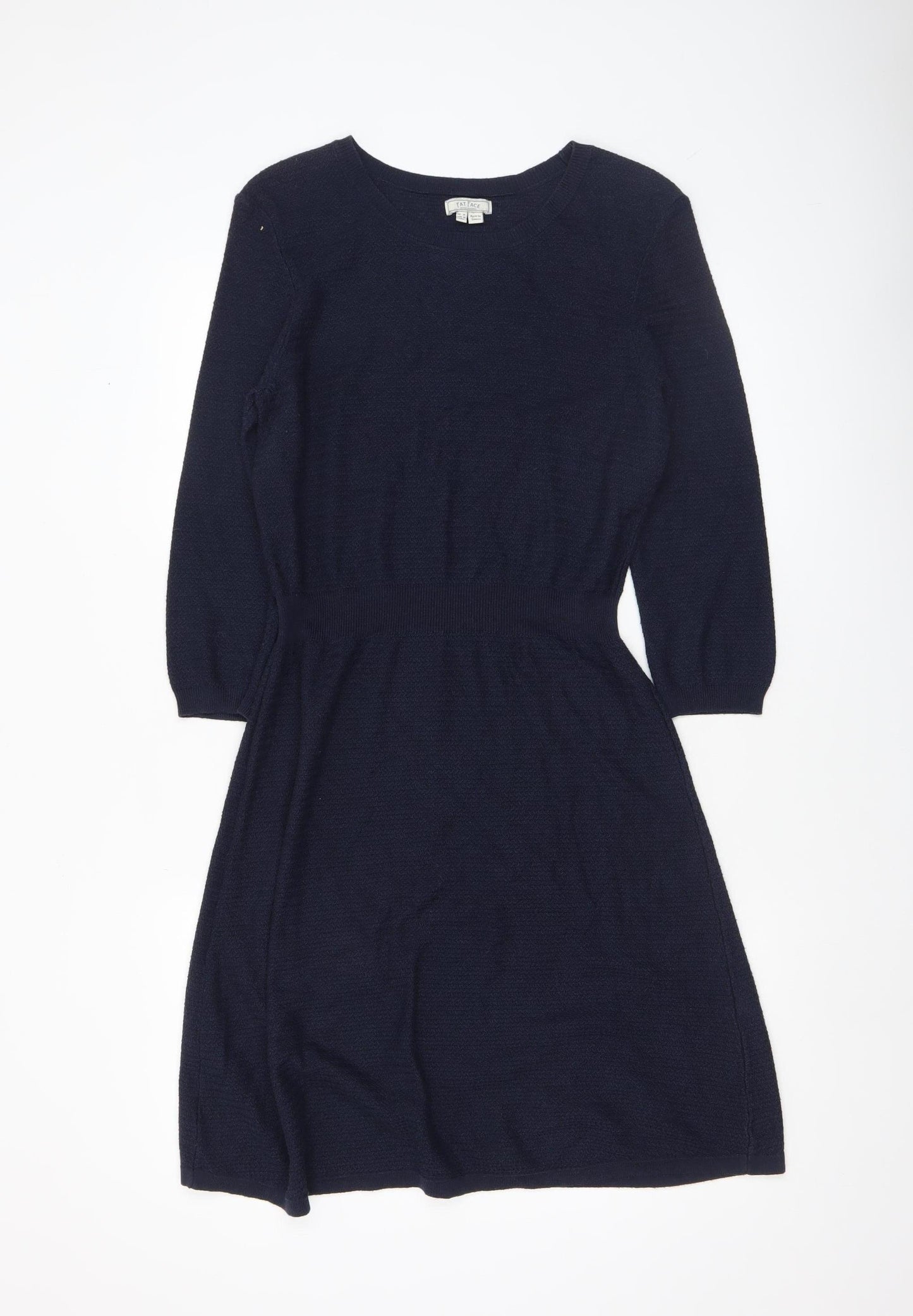 Fat Face Womens Blue Knit Fit & Flare Dress UK 10