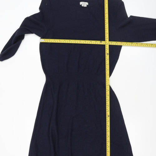 Fat Face Womens Blue Knit Fit & Flare Dress UK 10