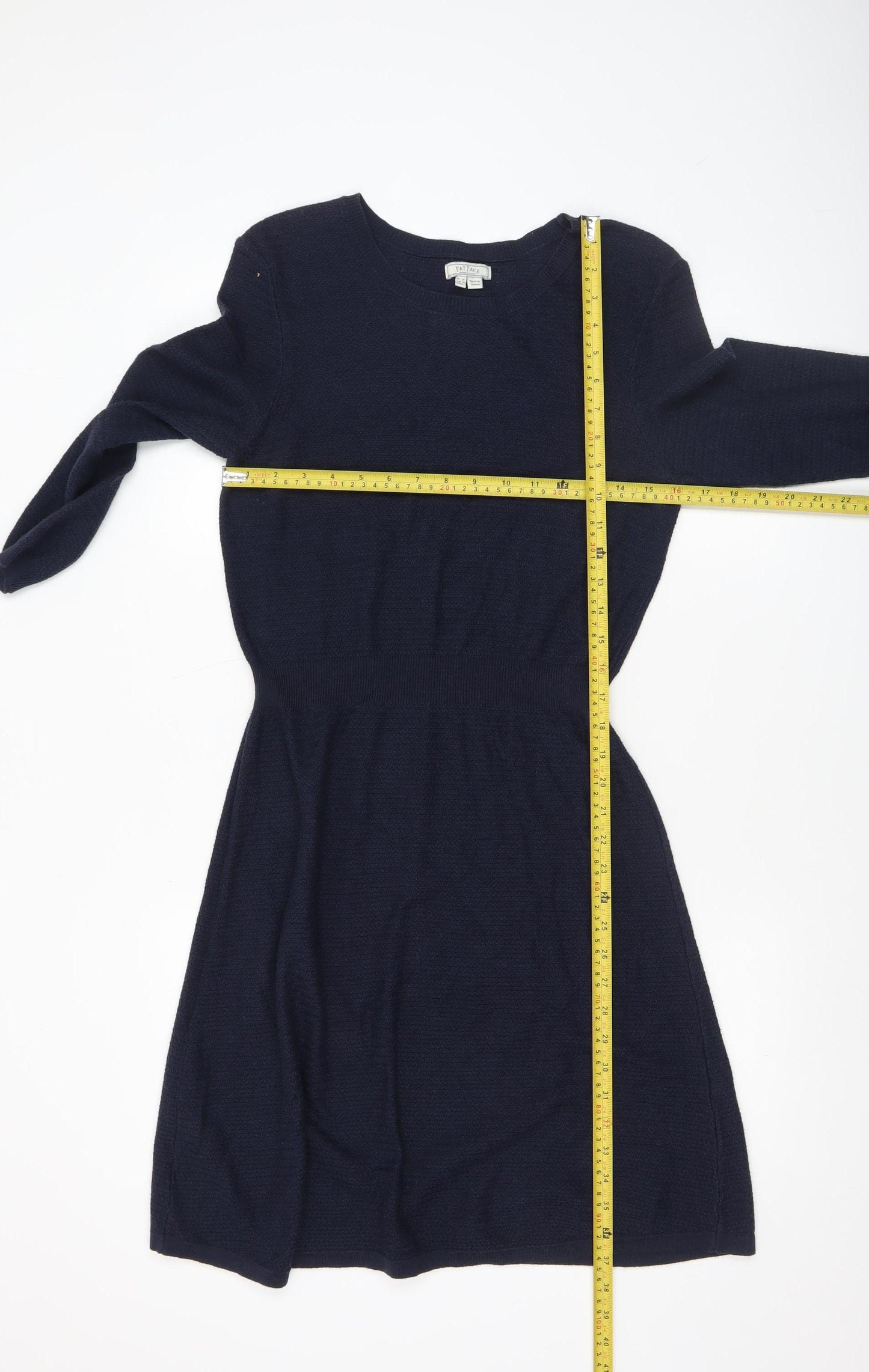 Fat Face Womens Blue Knit Fit & Flare Dress UK 10