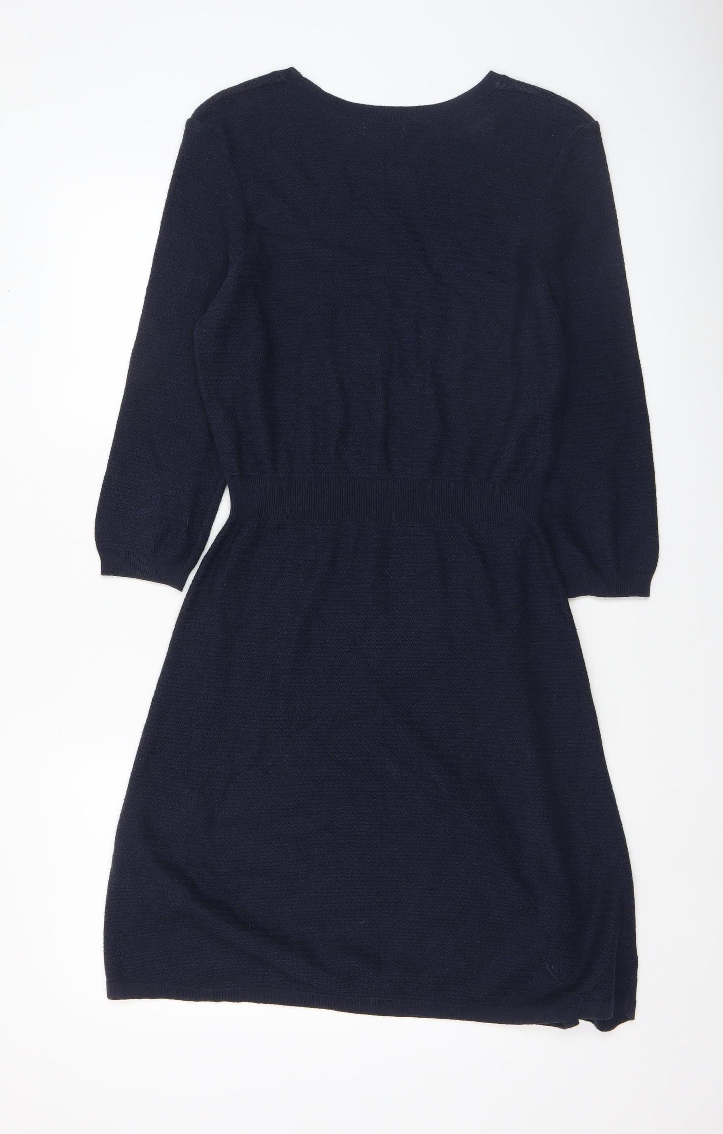 Fat Face Womens Blue Knit Fit & Flare Dress UK 10