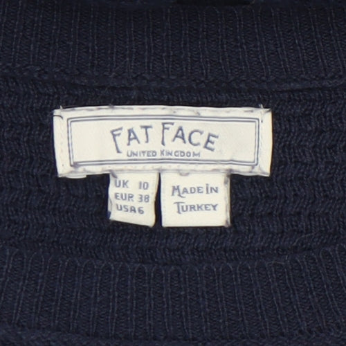 Fat Face Womens Blue Knit Fit & Flare Dress UK 10