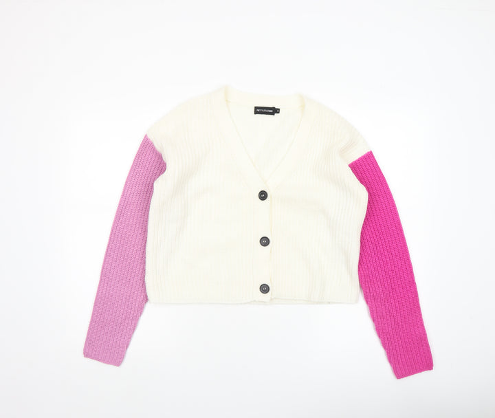 PrettyLittleThing Women’s Multicoloured Small V-Neck Cardigan
