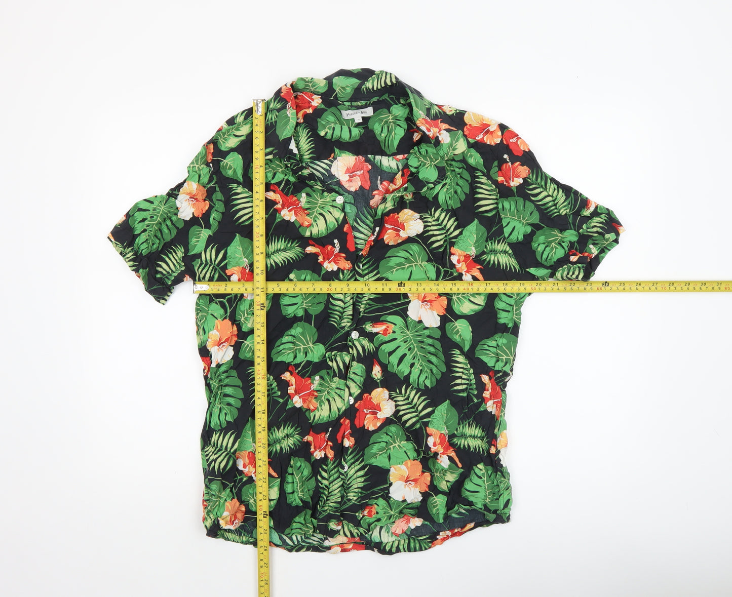 Porter + Ash Men's Multicoloured XL Hawaiian Floral Short Sleeve Shirt