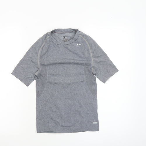 Nike Women’s Grey Seamless Dri-Fit Short Sleeve T-Shirt Size M