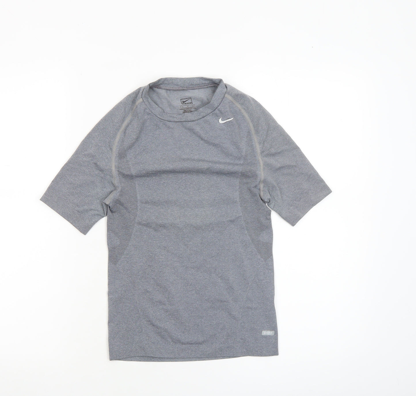 Nike Women’s Grey Seamless Dri-Fit Short Sleeve T-Shirt Size M