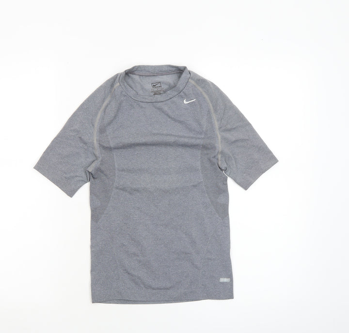 Nike Women’s Grey Seamless Dri-Fit Short Sleeve T-Shirt Size M
