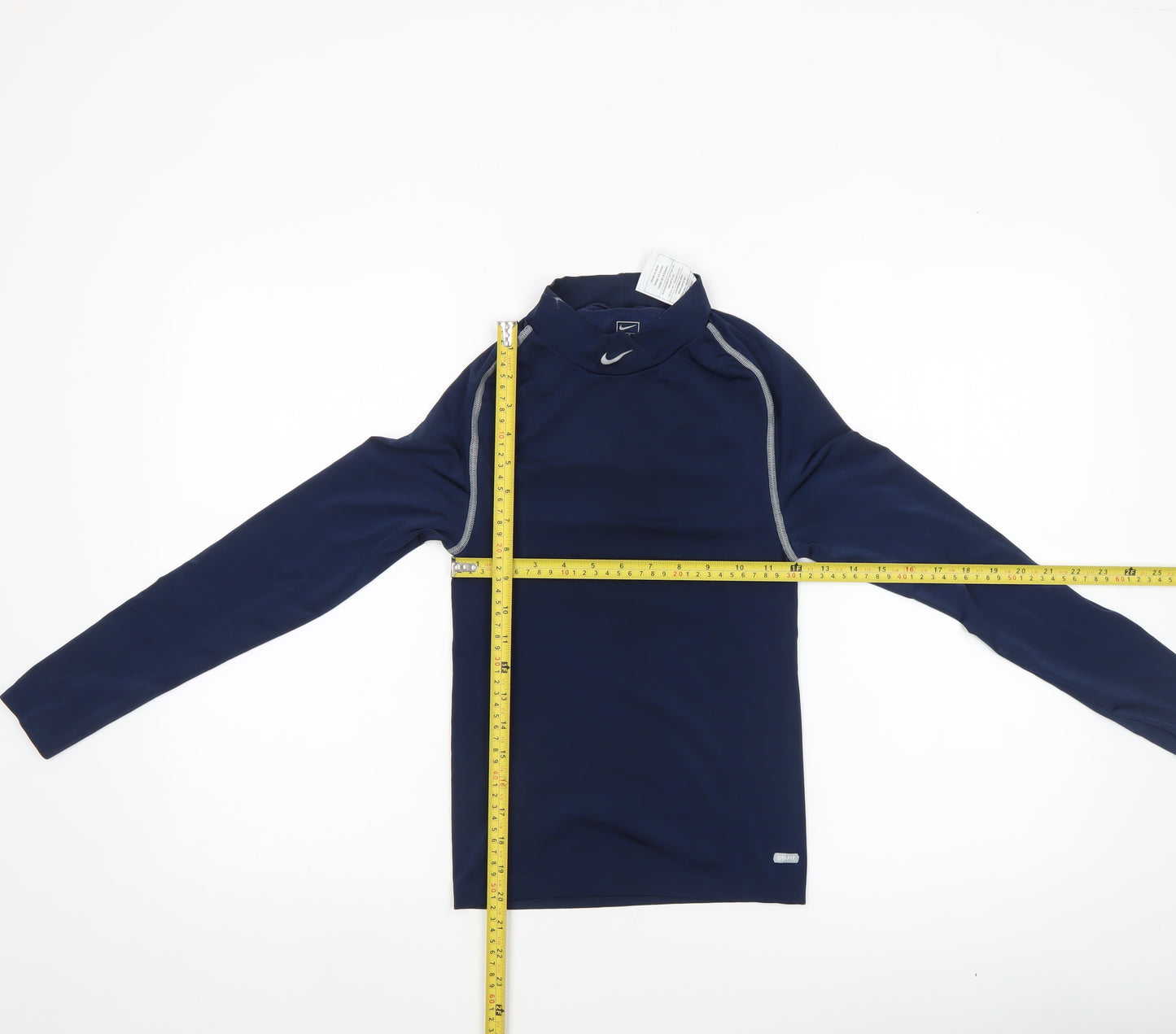 Nike Women Blue Long Sleeve Pro Compression Top M Slim Fit Athletic