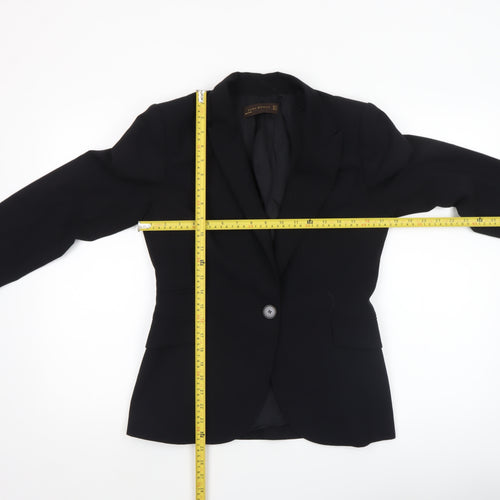 Zara Woman Black Slim Fit Single-Breasted Blazer Size 10