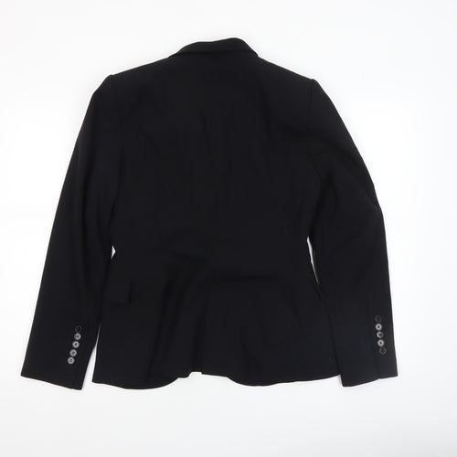 Zara Woman Black Slim Fit Single-Breasted Blazer Size 10
