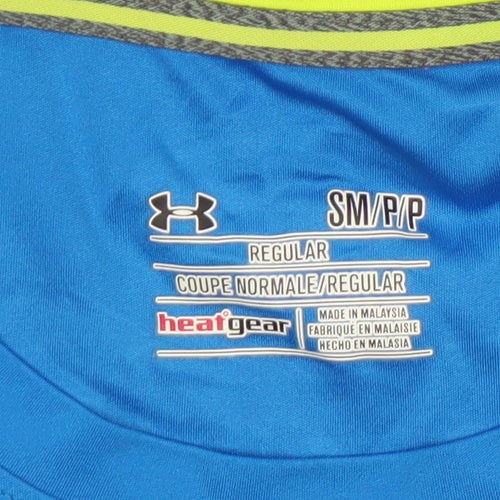 Under Armour Men's Blue HeatGear Short Sleeve Regular Fit Sports T-Shirt Size S