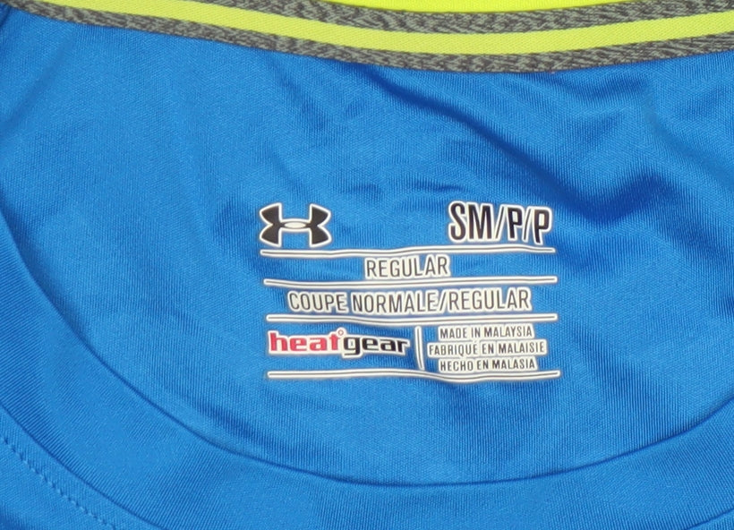 Under Armour Men's Blue HeatGear Short Sleeve Regular Fit Sports T-Shirt Size S