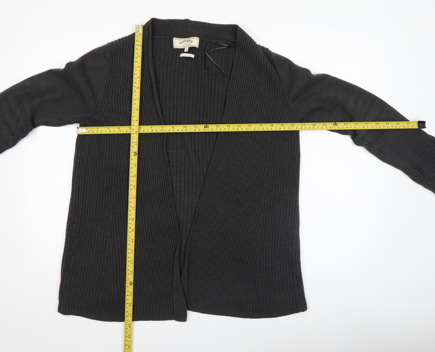 FatFace Women’s Black Acrylic Knit Open Cardigan UK 10