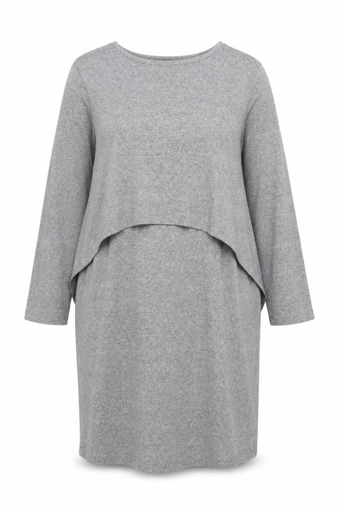 Blooming Marvellous Women’s Grey Maternity Shift Dress Size 20 Long Sleeve