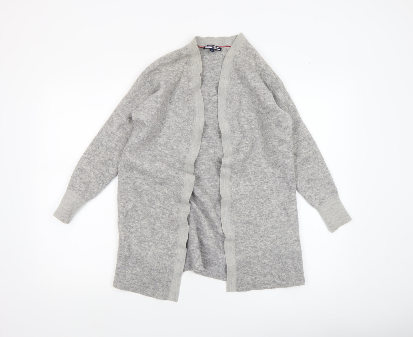 Tommy Hilfiger Women's Grey Wool Blend Open Knit Cardigan XS