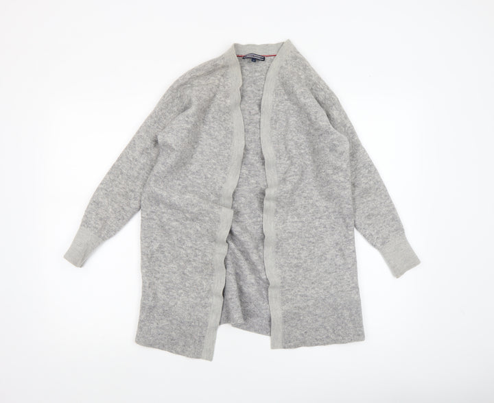 Tommy Hilfiger Women's Grey Wool Blend Open Knit Cardigan XS