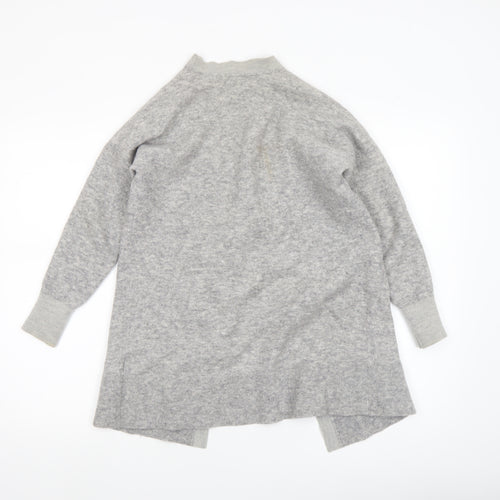 Tommy Hilfiger Women's Grey Wool Blend Open Knit Cardigan XS