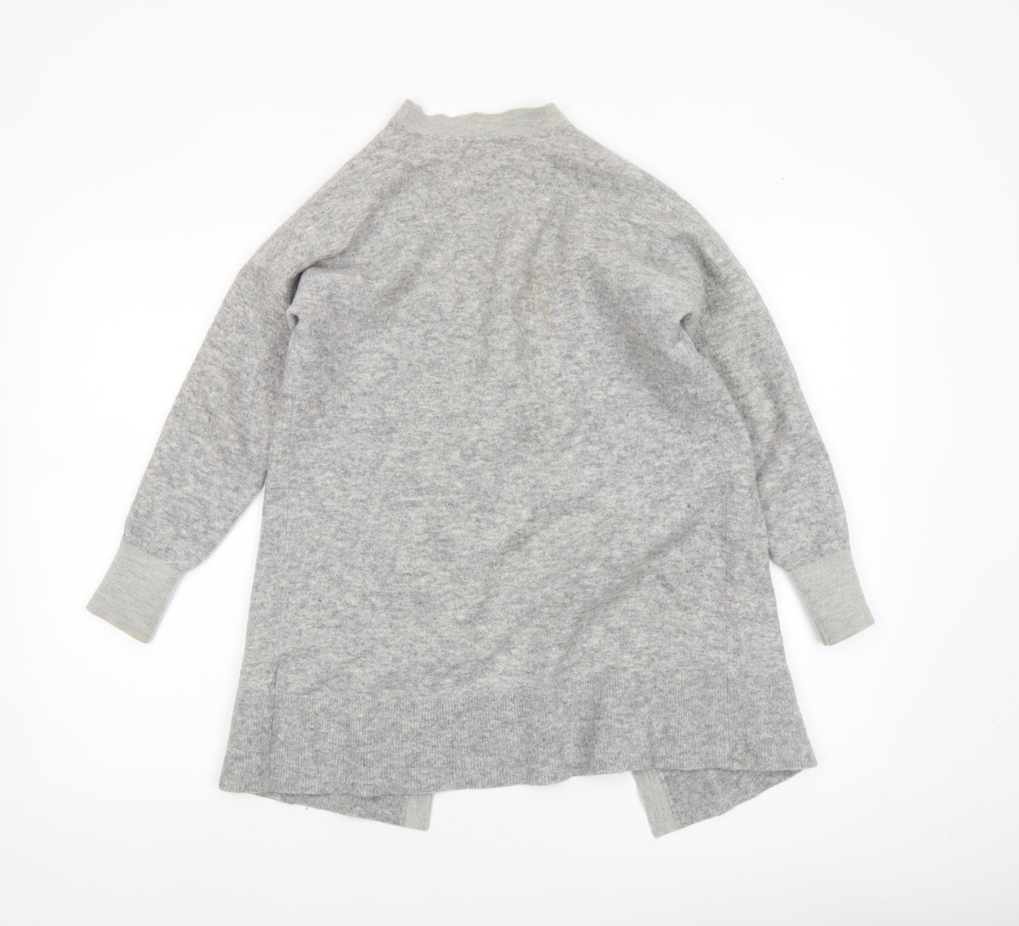 Tommy Hilfiger Women's Grey Wool Blend Open Knit Cardigan XS
