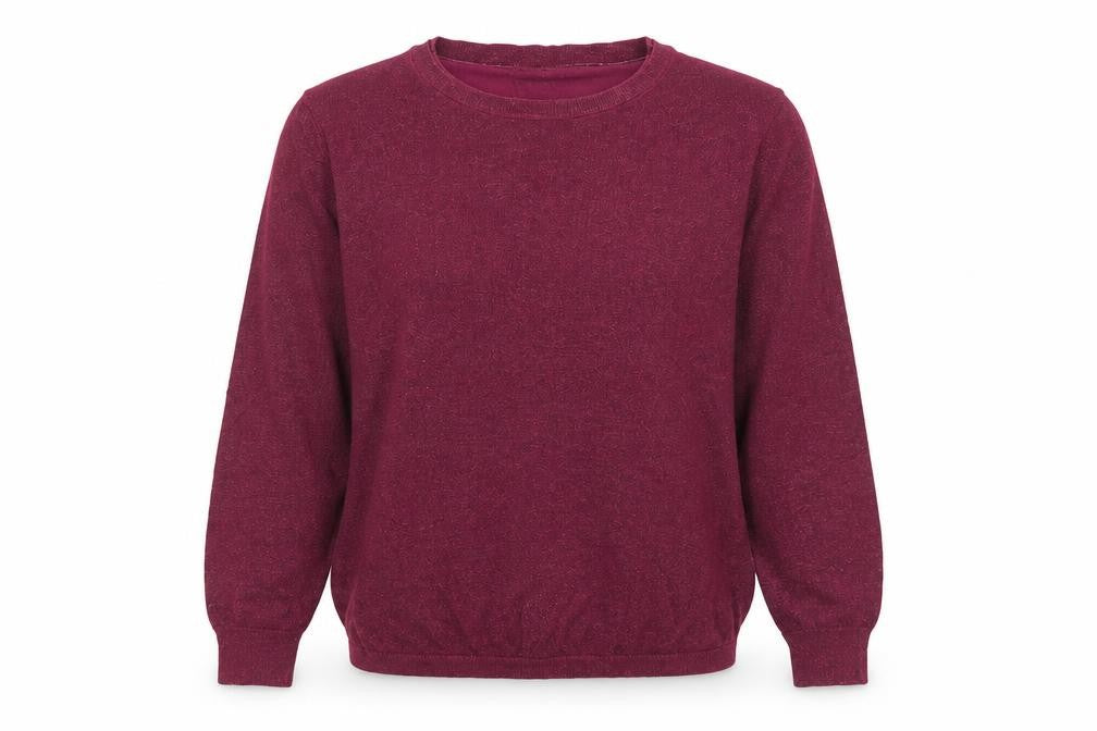 Front view of White Stuff Women's Purple Glitter Knit Jumper, size 14