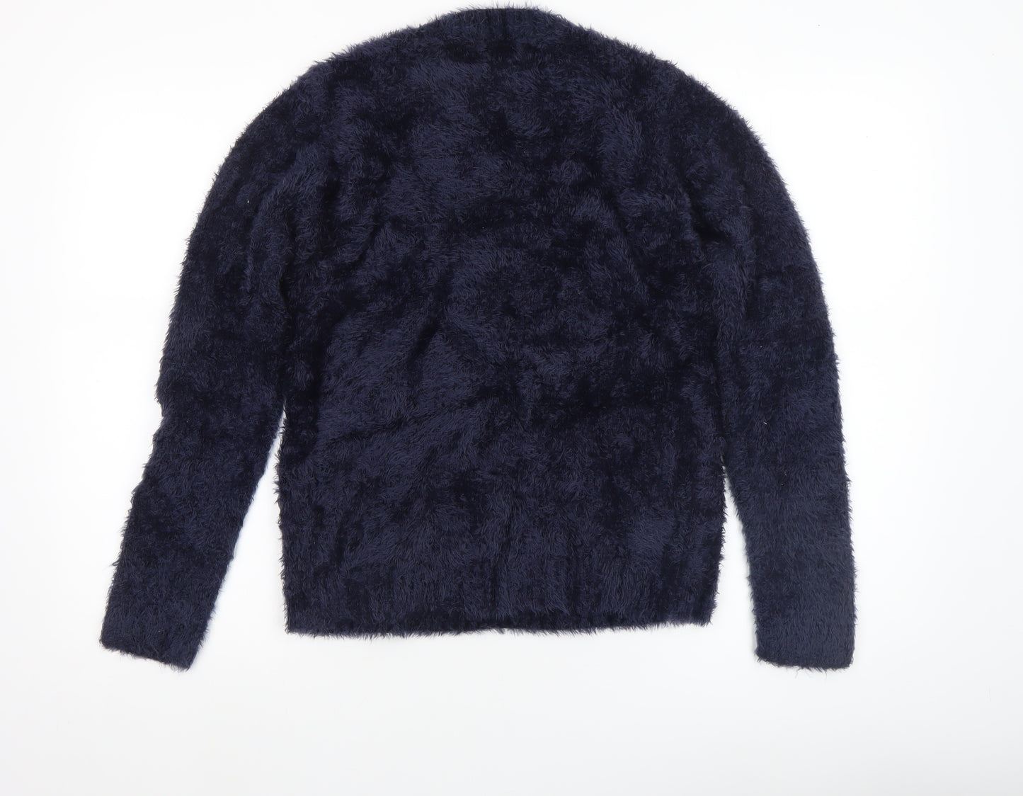 Next Women's Blue Christmas Snowman Jumper Size 8 Pullover Knit