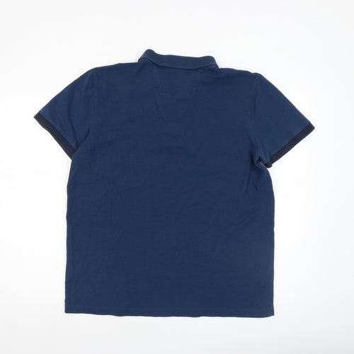 BOSS Men's Blue Regular Fit Luxury Cotton Polo Shirt XL