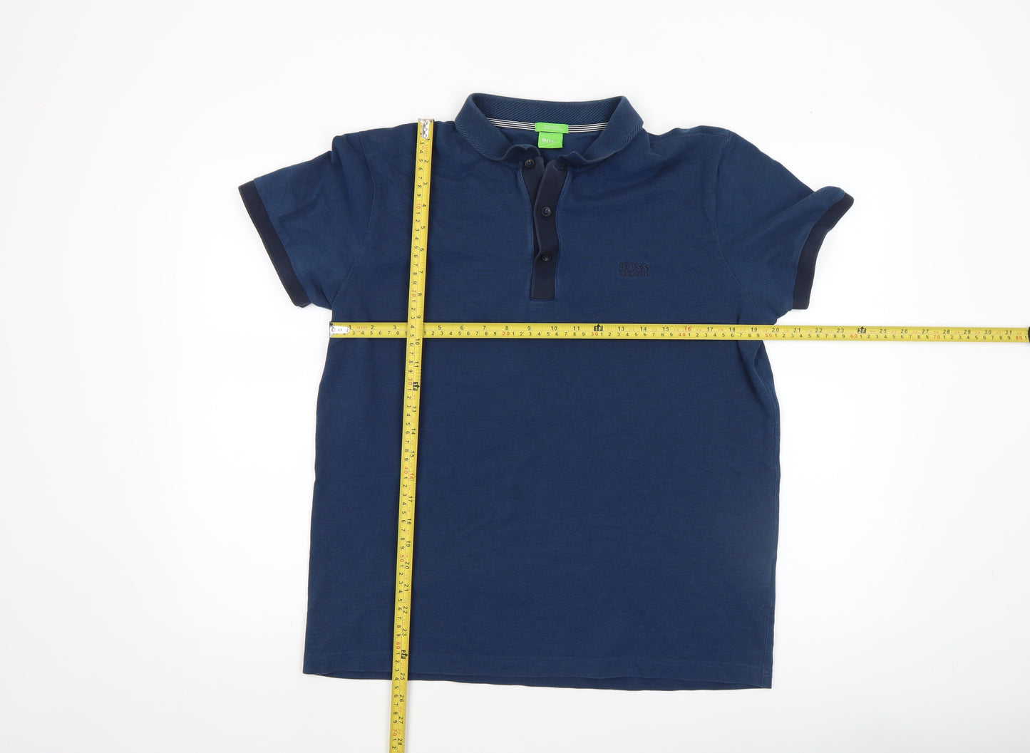 BOSS Men's Blue Regular Fit Luxury Cotton Polo Shirt XL