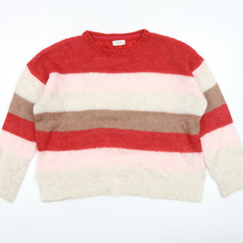 Fat Face Women's Multicoloured Striped Knit Jumper Size 14