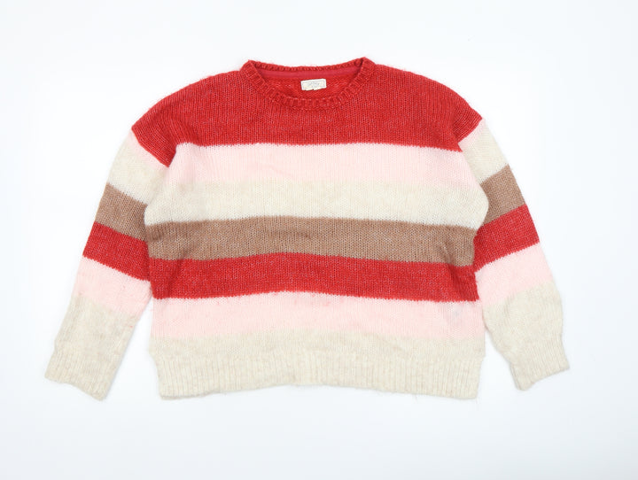 Fat Face Women's Multicoloured Striped Knit Jumper Size 14